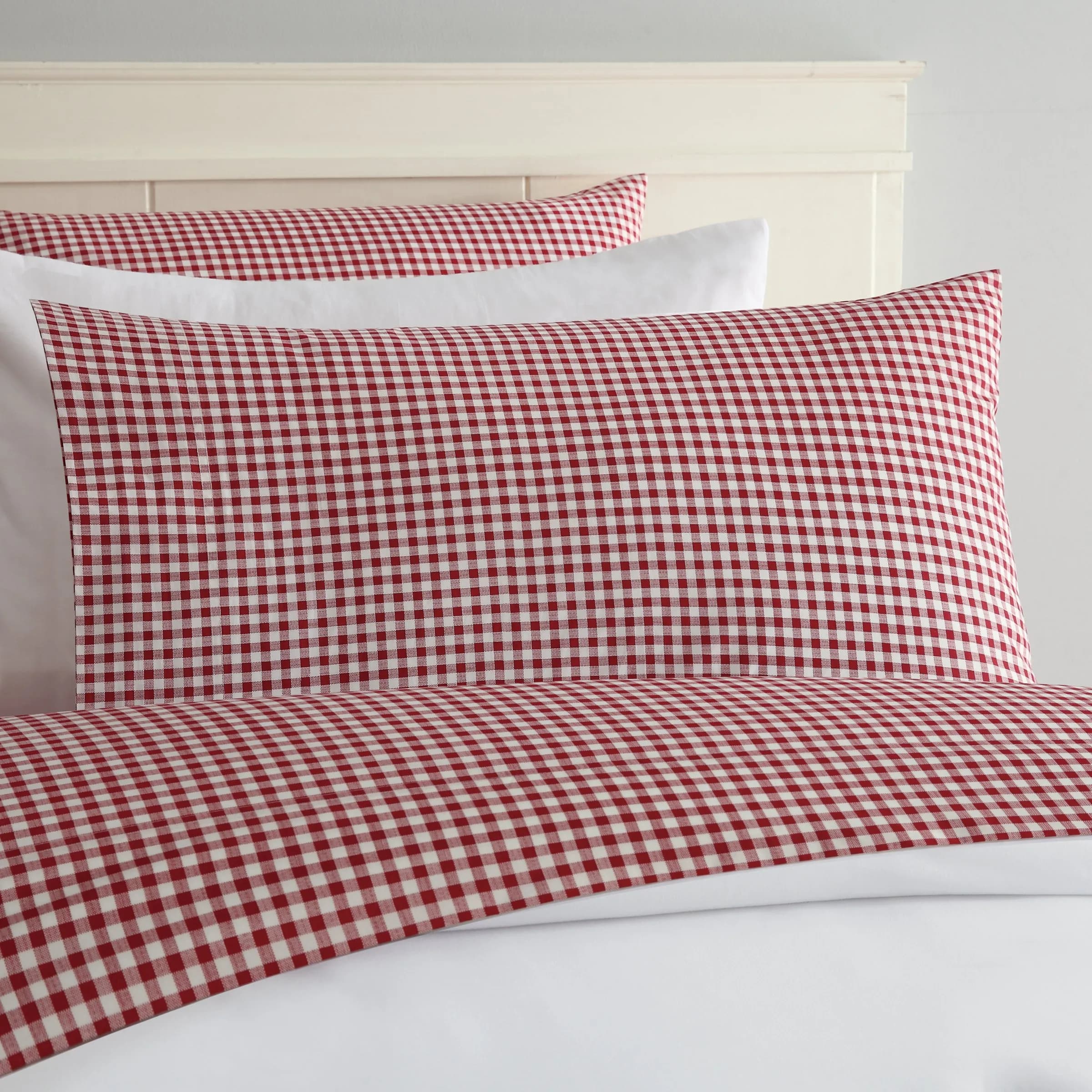 Laurel & Mayfair 250 Thread Count 100% Cotton Gingham Sheet Set Queen Size | Rustic & Breathable All Season