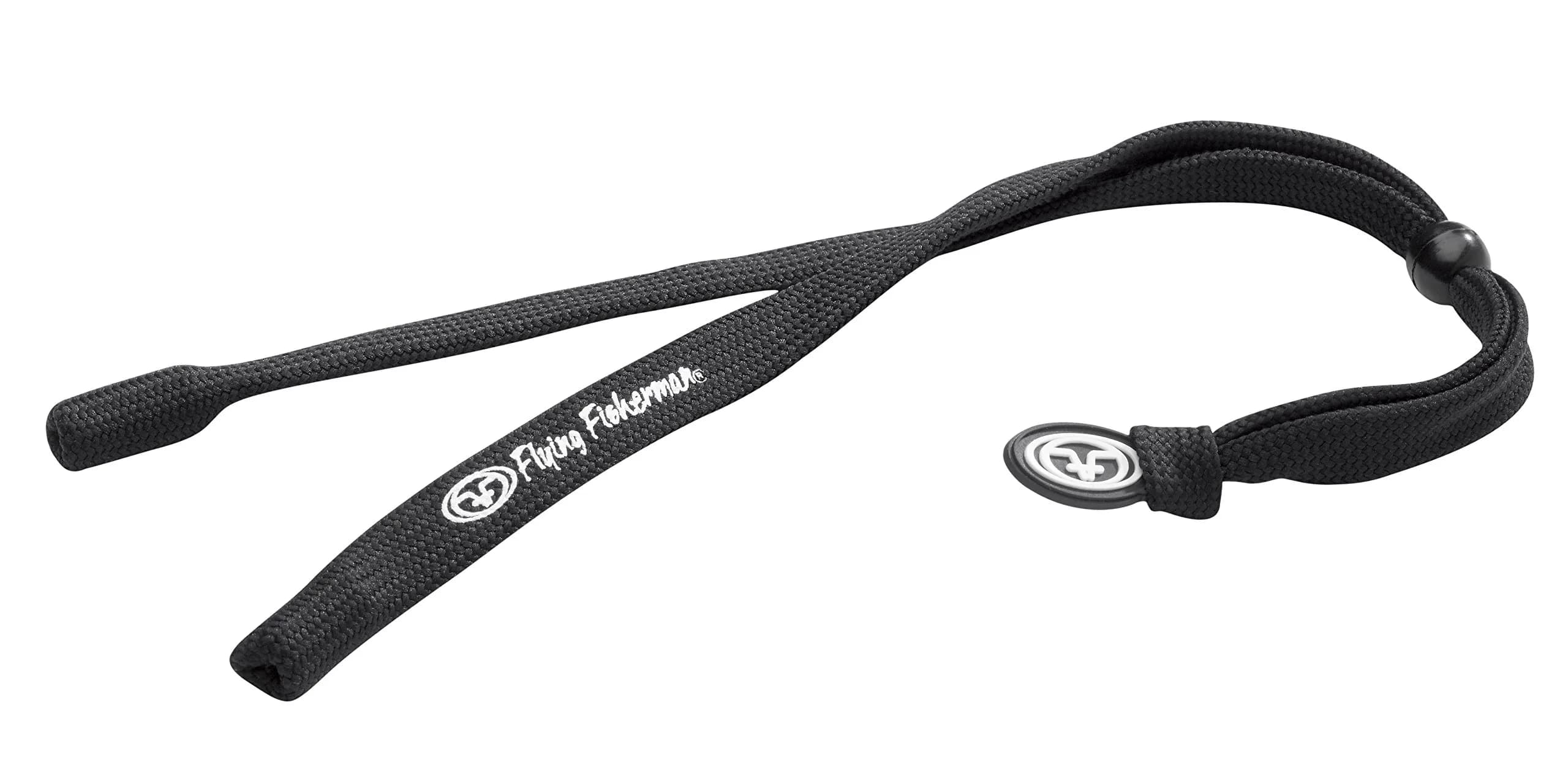 Flying Fisherman Cloth Retainer, Black | Soft, Adjustable Eyewear Strap Fits Most