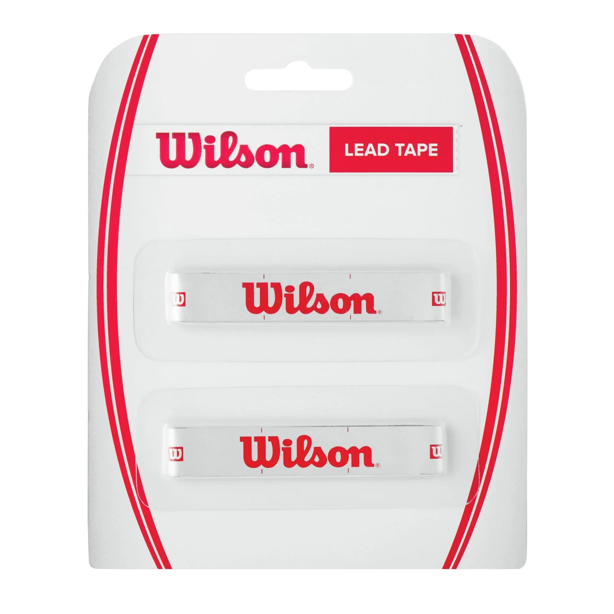 Wilson Lead Tape for Tennis Rackets, White/Red, 2x50cm Strips | Tune Your Racket Balance — 2 Strips