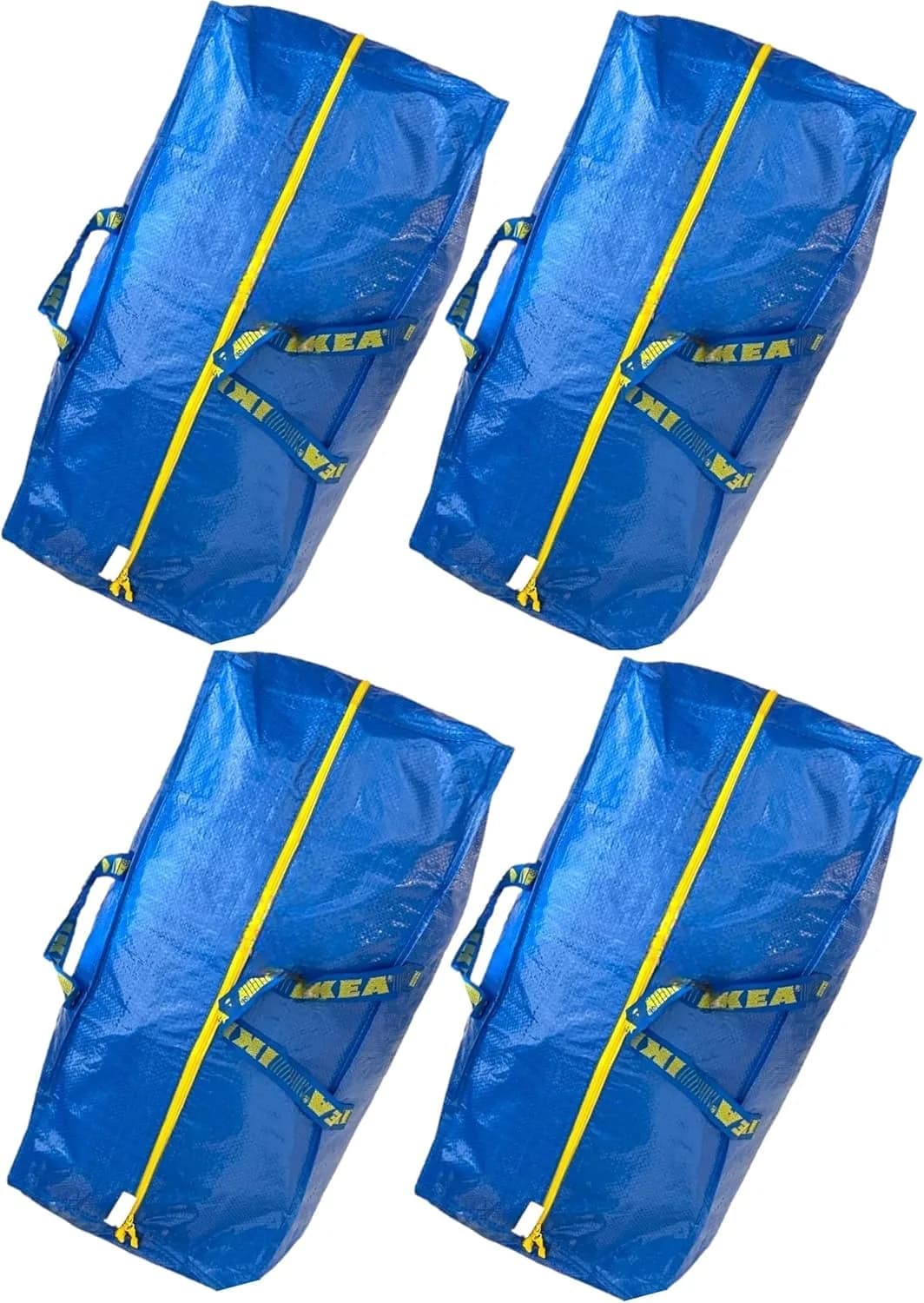 IKEA Frakta Storage Bag 4 Pack Blue | Heavy-Duty Space Saver for Laundry & Shopping - main product image