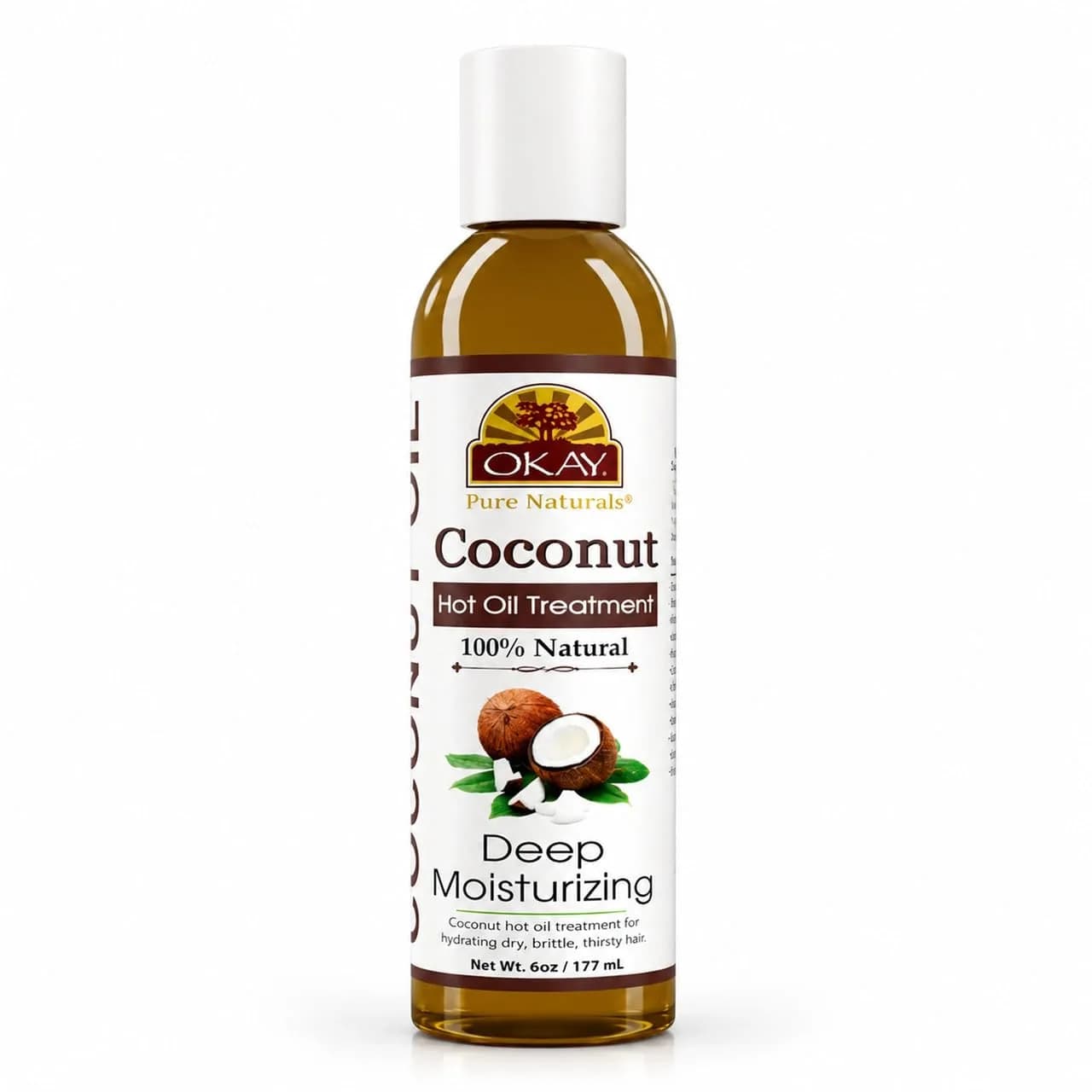 OKAY 100% Natural Black Jamaican Castor Hot Oil Hair Treatment 6 oz | Nourishes Damaged Hair & Promotes Growth — 6 Fl Oz