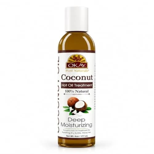 OKAY Coconut Hot Oil Treatment 177ml (6 Fl Oz) | Deeply Penetrating Hair Mask for All Hair Types thumbnail 1