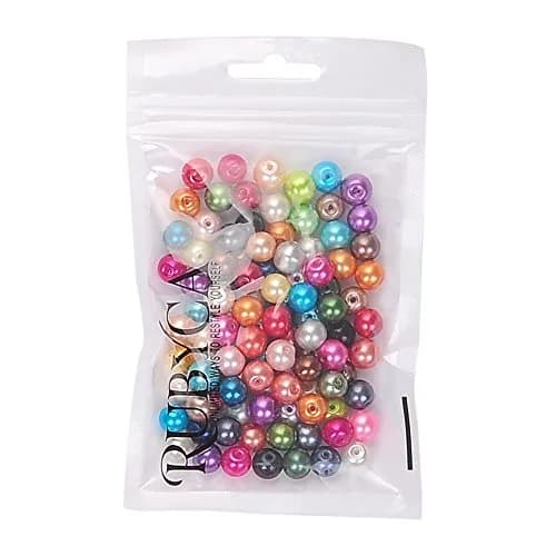RUBYCA 200Pcs Czech Satin Luster Glass Pearl Beads 10mm | Assorted Jewelry Beading Supplies thumbnail 4