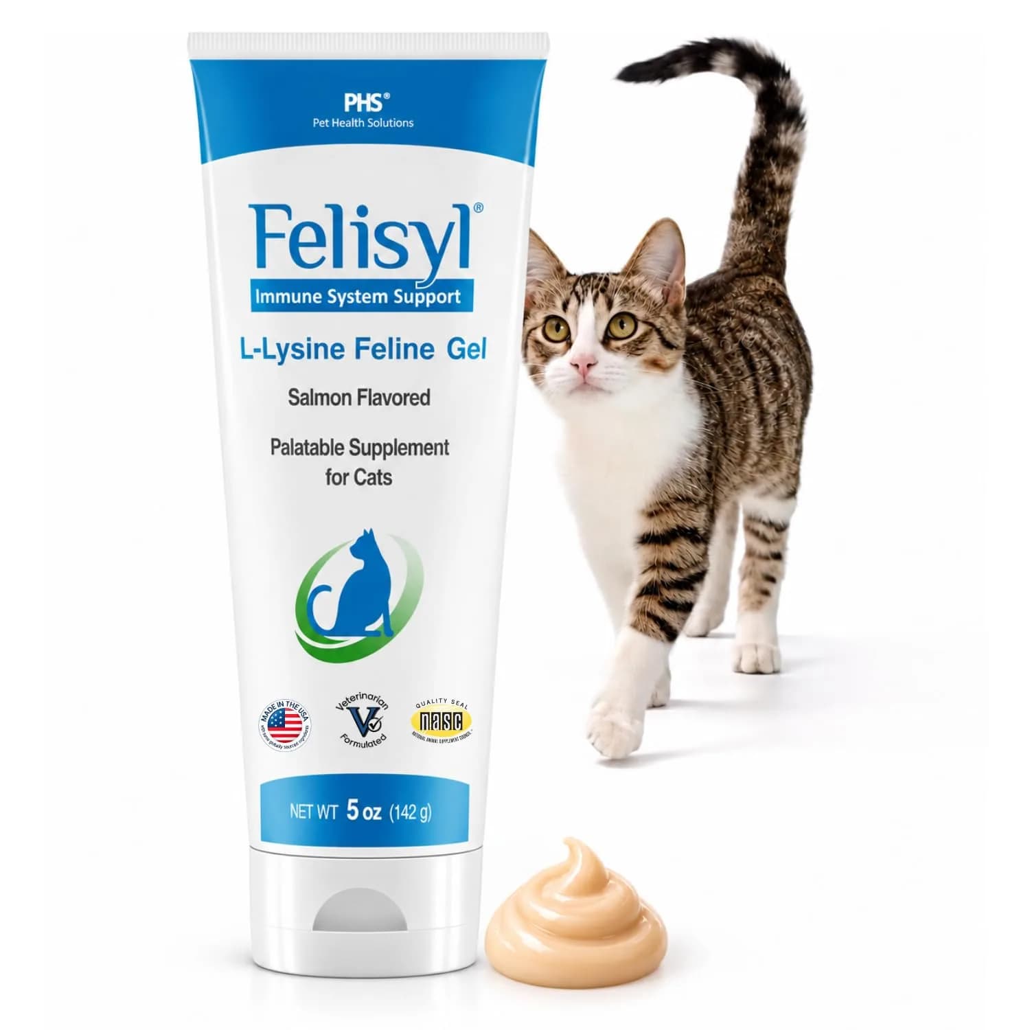 Felisyl L-Lysine Gel for Cats & Kittens 5oz | Immune & Respiratory Support