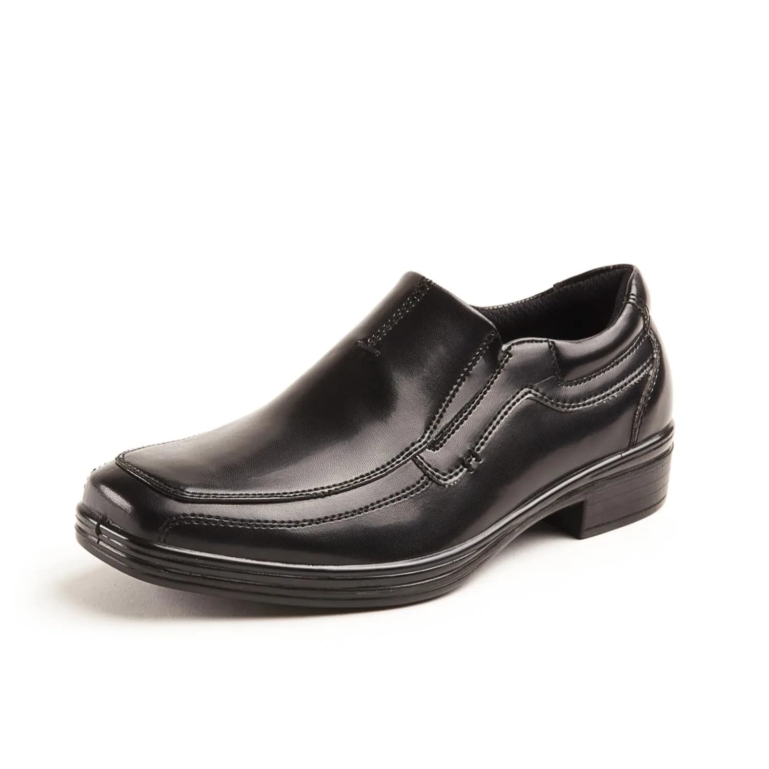 Deer Stags Boys' Wise Dress Loafer Black 4.5 Big Kid | Comfort Slip-On Formal Shoe — Black