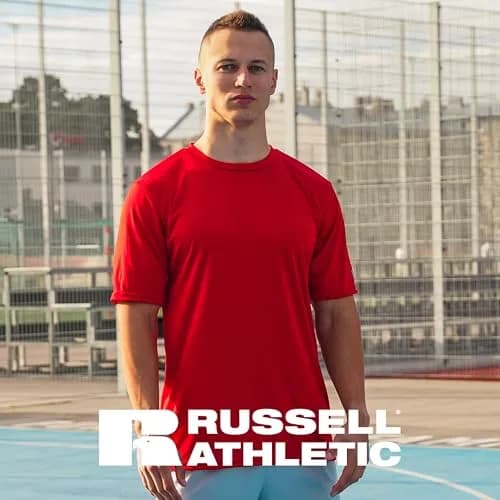 Russell Athletic Men's Short Sleeve Performance T-Shirt, Black, 3X-Large | Moisture-Wicking, UPF 30+ for Active Men thumbnail 7