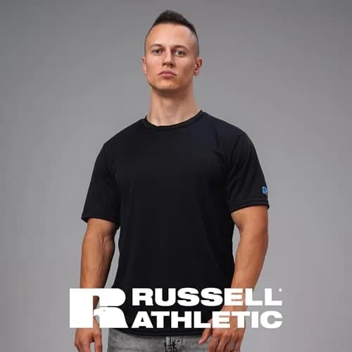 Russell Athletic Men's Short Sleeve Performance T-Shirt, Black, 3X-Large | Moisture-Wicking, UPF 30+ for Active Men thumbnail 8