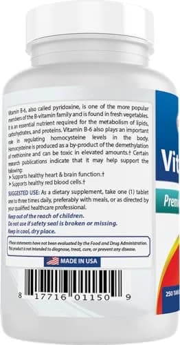 Best Naturals Vitamin B-6 25 Mg Tablets, 250 Count | Purity & Quality Tested thumbnail 7