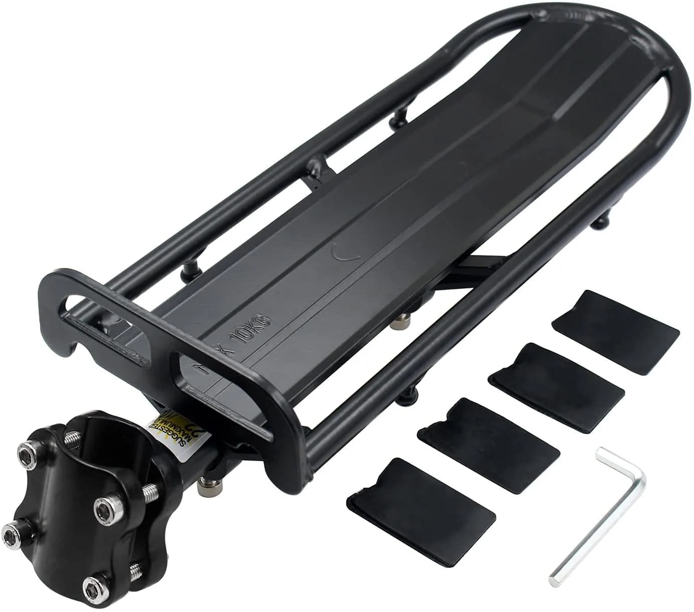 Outtag Bike Rear Rack Aluminum Alloy Bicycle Cargo Rack Max Weight 22lb | Durable & Adjustable - main product image