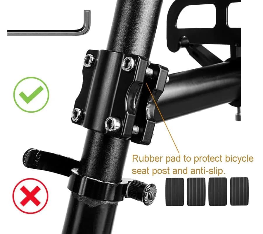 Outtag Bike Rear Rack Aluminum Alloy Bicycle Cargo Rack Max Weight 22lb | Durable & Adjustable thumbnail 2