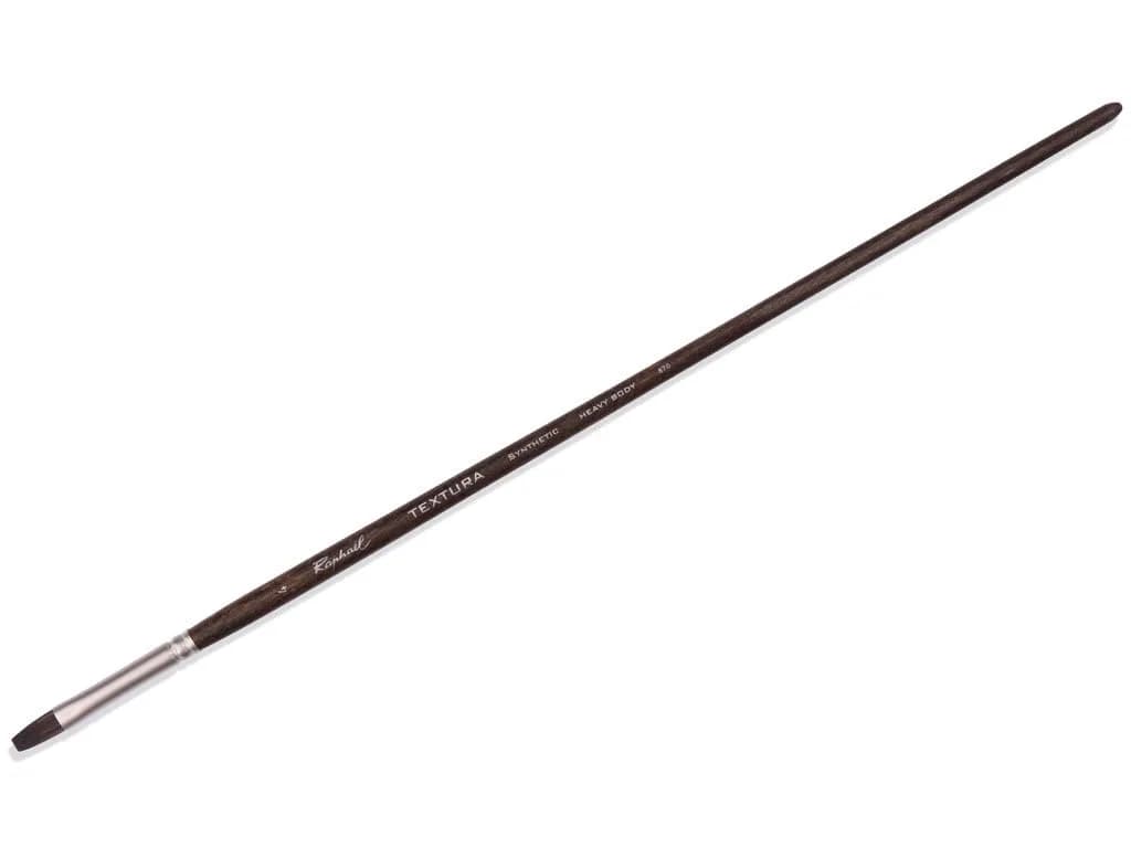 Raphael Textura Flat Brush Size 10 (1.2cm x 1.2cm x 30.8cm) | For Impasto Acrylics & Gels — Size 2