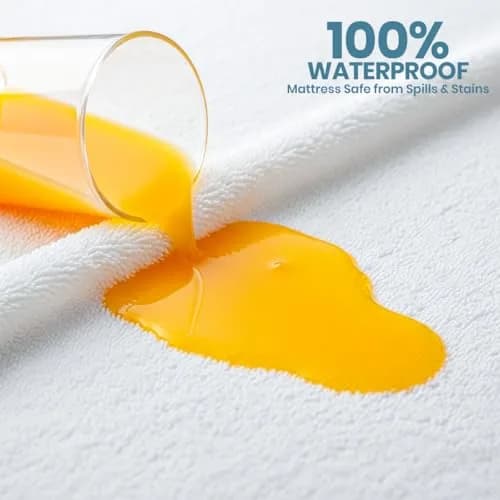 Utopia Bedding Terry Top Mattress Protector Twin Size 39x75x15 inches | Waterproof & Breathable for Indian Beds thumbnail 3