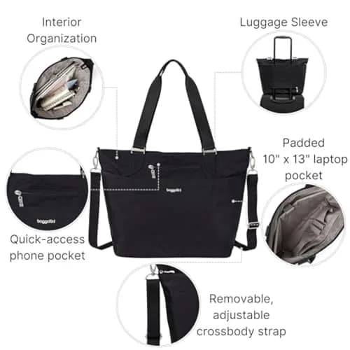 Baggallini Avenue Tote Bag 46cm (18") x 30.5cm (12") | Perfect Carry-On for Travel and Everyday Use thumbnail 5