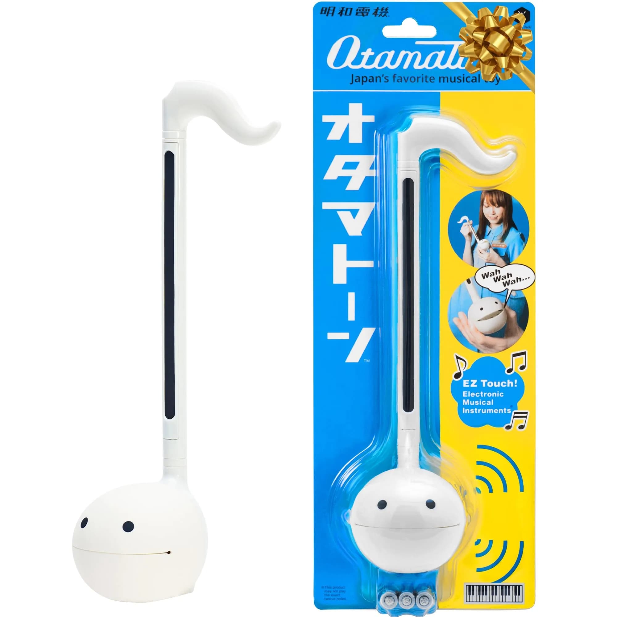 Otamatone Black Japanese Electronic Synthesizer Musical Instrument Toy | Fun & Easy to Play — White