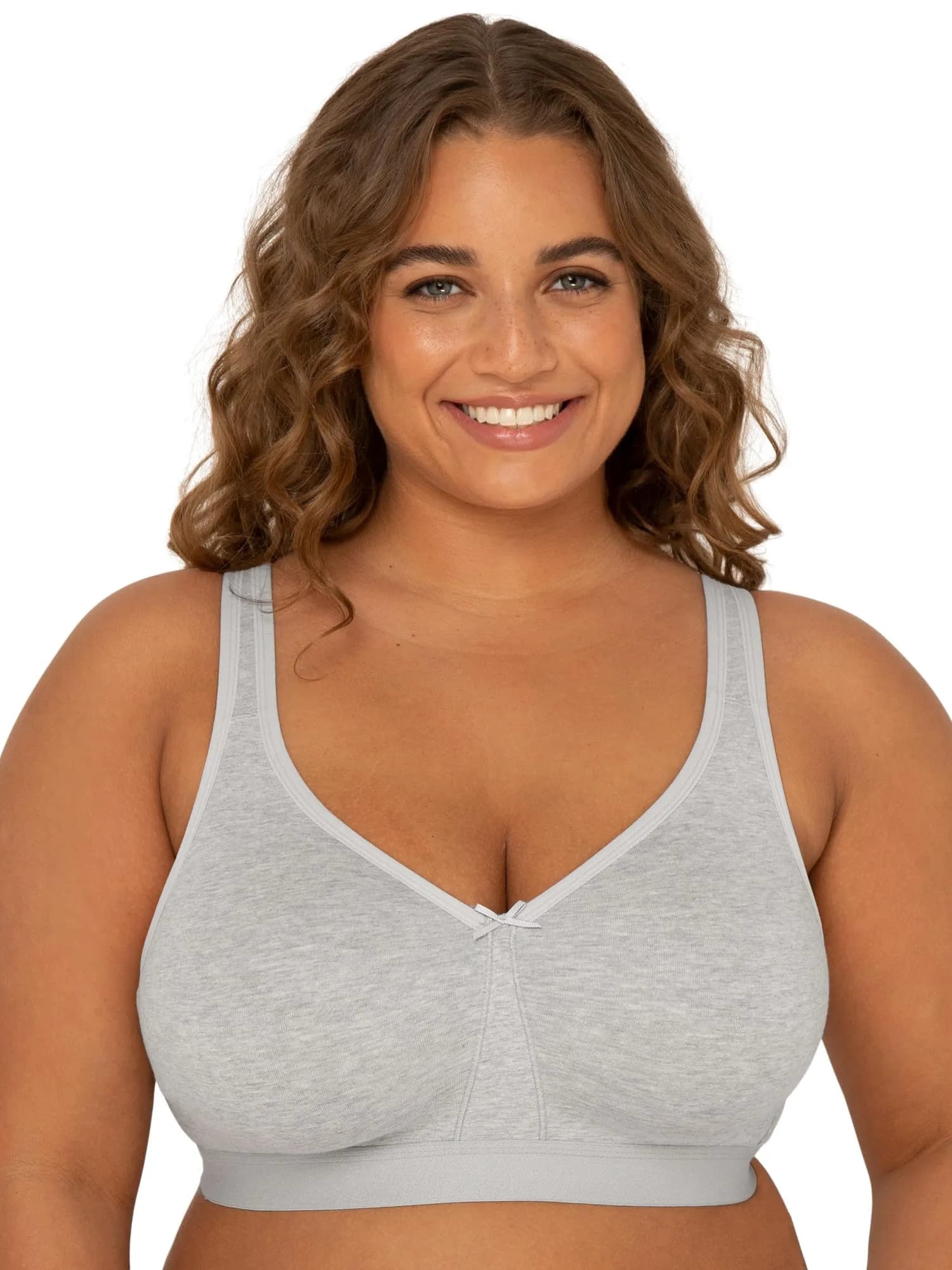 Fruit of the Loom Plus Size Wireless Cotton Bra 40D | Full Coverage & Support (70-120 chars) - main product image