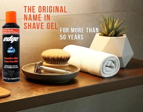 Edge Sensitive Skin Shave Gel - 414ml (14 Fl Oz) | Gentle Glide for Men thumbnail 7