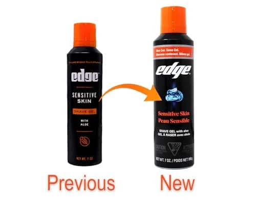 Edge Sensitive Skin Shave Gel - 414ml (14 Fl Oz) | Gentle Glide for Men thumbnail 2