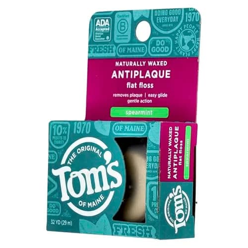 Tom's of Maine Natural Waxed Antiplaque Flat Floss Spearmint 192 Foot (Pack of 2) | ADA Accepted thumbnail 7
