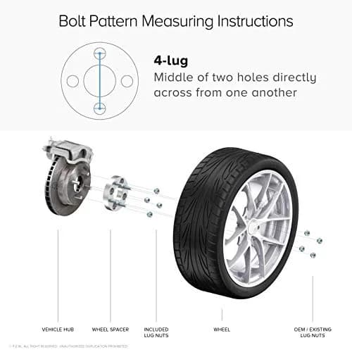 RockTrix 4pcs Wheel Spacers 2 Inch (50mm) Thick | 4x4" to 4x4" Bolt Pattern, 61.25mm Hub Bore, 1/2"x20 Studs thumbnail 7
