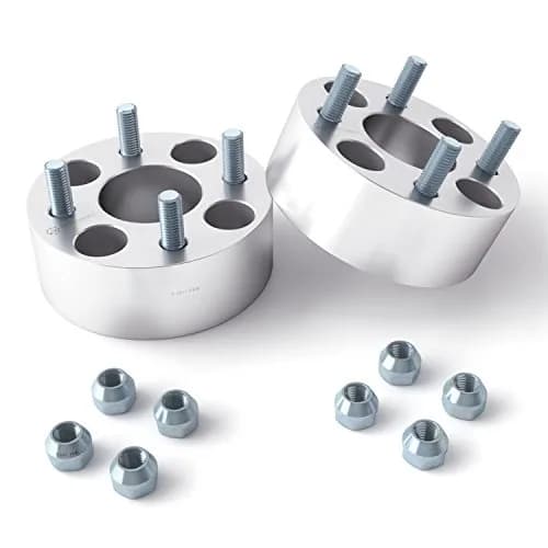 RockTrix 4pcs Wheel Spacers 2 Inch (50mm) Thick | 4x4" to 4x4" Bolt Pattern, 61.25mm Hub Bore, 1/2"x20 Studs thumbnail 4