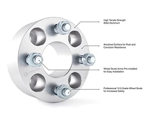 RockTrix 4pcs Wheel Spacers 1.5 Inch (38mm) Thick | 4x4" to 4x4" Bolt Pattern, 61.25mm Hub Bore thumbnail 6