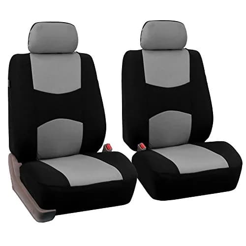 FH Group Car Seat Covers Front Set in Cloth | Universal Fit, Washable, Gray thumbnail 1