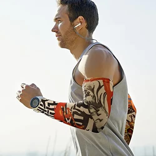 YARIEW Temporary Tattoo Sleeves for Men Arm Sleeves | Sun Protection & Party Decor (70-120 chars) thumbnail 5