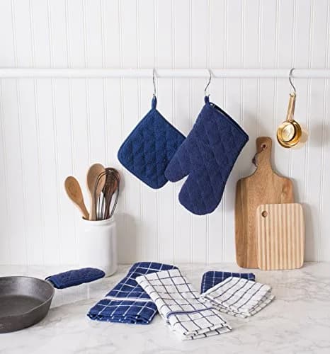 DII Basic Terry Collection Quilted Cotton Potholder 7x7 inch (18x18 cm) - Set of 3 | Heat Resistant Up to 400°F thumbnail 4