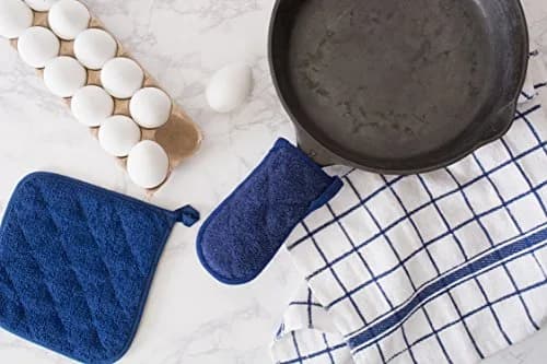 DII Basic Terry Collection Quilted Cotton Potholder 7x7 inch (18x18 cm) - Set of 3 | Heat Resistant Up to 400°F thumbnail 2