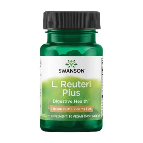Swanson L. Reuteri Probiotic with Prebiotic 30 Vegan Capsules | Gut Health Support for Adults thumbnail 1
