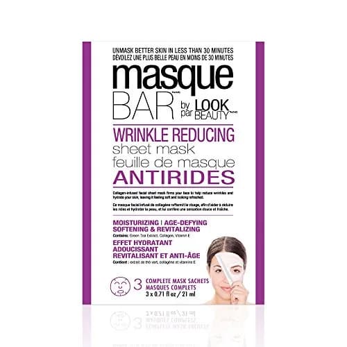 masque BAR Wrinkle Reducing Sheet Mask - 3 Pack | Collagen-infused, Hydrates & Firms | Made in South Korea thumbnail 1