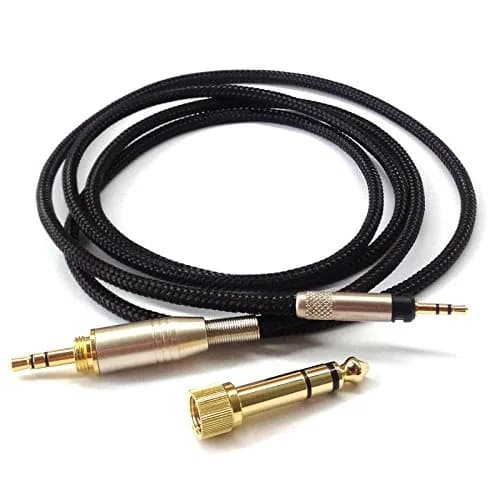 NewFantasia Replacement Upgrade Cable for Audio Technica ATH-M50x, ATH-M40x, ATH-M70x Headphones 1.5m (4.9ft) | Braided OFC Wire thumbnail 1