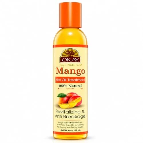 OKAY Mango Hot Oil Treatment 5.98 Fl Oz | Moisturizes & Prevents Breakage, Silicone & Paraben Free, Made in USA thumbnail 1