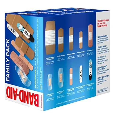 Band-Aid Adhesive Bandage Family Variety Pack 120 ct | Waterproof, Flexible & Disney Kids thumbnail 8