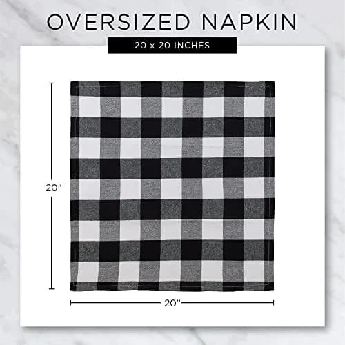 DII Cotton Plaid Napkin Set 20x20 in Spring Time | Machine Washable, 6 Count thumbnail 7