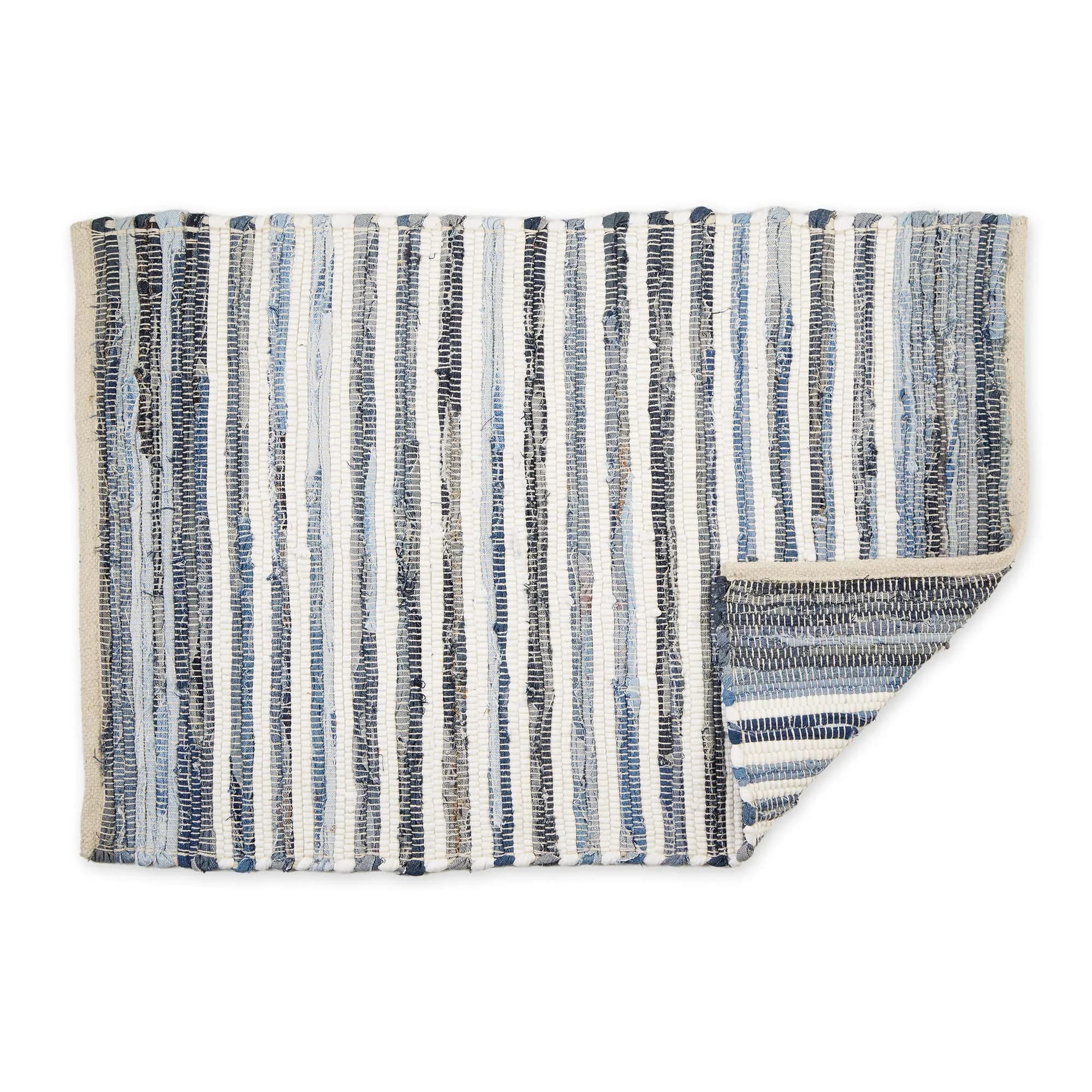 DII Chindi Home Collection Handwoven Multicolor Area Rag Rug, 0.61m x 0.91m | Trendy Cotton Rug for Home - main product image