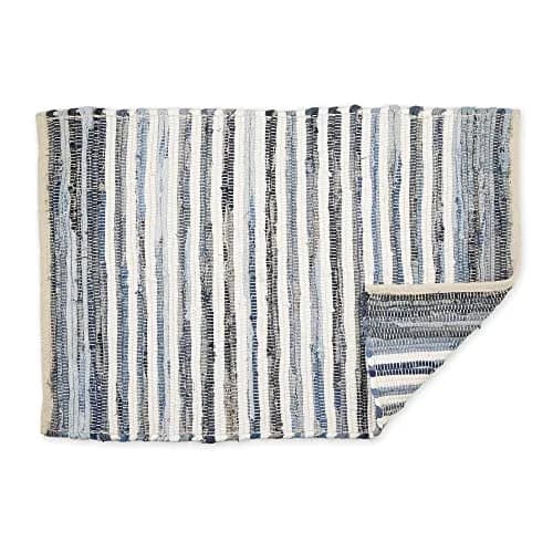 DII Chindi Home Collection Handwoven Multicolor Area Rag Rug, 0.61m x 0.91m | Trendy Cotton Rug for Home thumbnail 1