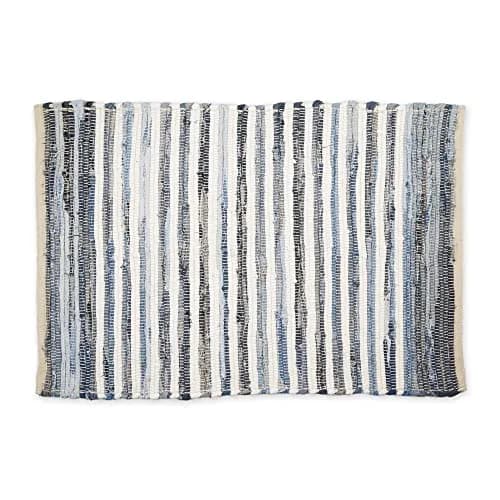 DII Chindi Home Collection Handwoven Multicolor Area Rag Rug, 0.61m x 0.91m | Trendy Cotton Rug for Home thumbnail 2