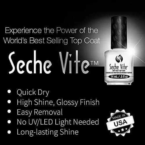Seche Vite Dry Fast Top Coat for Nail Polish & Manicure 28ml (0.952 Fl Oz) | Quick Dry Formula for Glossy Finish thumbnail 5