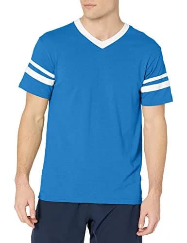 Augusta Sportswear Mens Sleeve Stripe Jersey 3X-Large | Contrast Sleeve Stripes, V-Neck, 50/50 Polyester Cotton thumbnail 4
