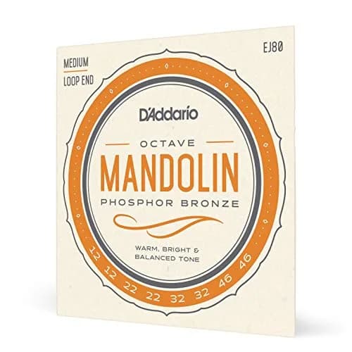 D'Addario EJ80 Phosphor Bronze Octave Mandolin Strings Medium 0.27 kg (0.6 lb) | Warm, Bright Tone thumbnail 1