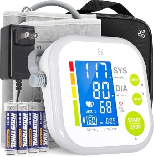 Greater Goods Automatic Arm Blood Pressure Monitor | 22-42cm Cuff, Backlit Display, 2-User Memory thumbnail 1