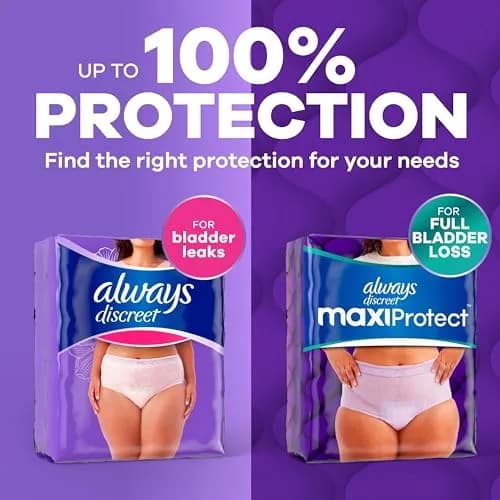 Always Discreet Incontinence Underwear for Women, Extra Large/XL, 15 Count | Max Absorbency, OdorLock Technology, Discreet Fit thumbnail 8