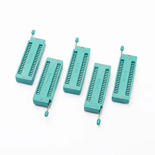 JIUWU 5Pcs 40Pin 2.54mm Test Universal ZIF IC Test Socket DIP, Green | Versatile Circuit Board Accessory thumbnail 4