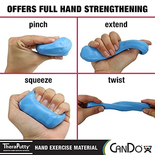 CanDo TheraPutty 6-Piece Set 1 lb (454g) | Standard Hand Exercise Putty for Rehabilitation and Stress Relief thumbnail 3