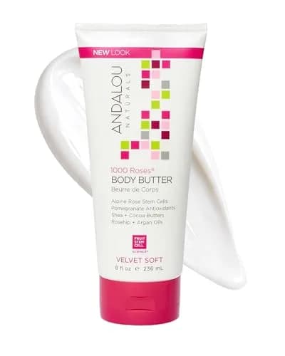Andalou Naturals 1000 Roses Velvet Soft Body Butter 236ml (8 fl oz) | Hydrates Dry Skin with Shea & Cocoa Butters thumbnail 1