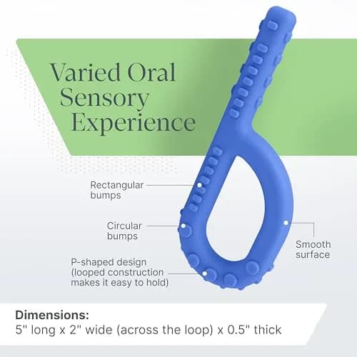 ARK Therapeutic Textured Grabber Sensory Chew XXT Very Firm Royal Blue | Oral Motor Therapy Tool for Adults & Kids thumbnail 2