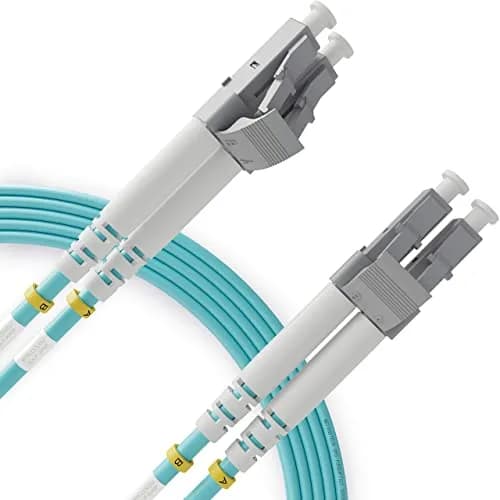 BEYONDTECH 1m (3ft) LC to LC Fiber Patch Cable – Multimode Duplex, 10G, LSZH Jacket, Compatible with OM3, Data & Video Networks thumbnail 1