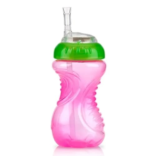 Nuby No-Spill Soft Straw Easy Grip Sippy Cup 300ml (10 Oz) 3-Pack | Spill-Proof Toddler Cup for Babies 12+ Months thumbnail 6