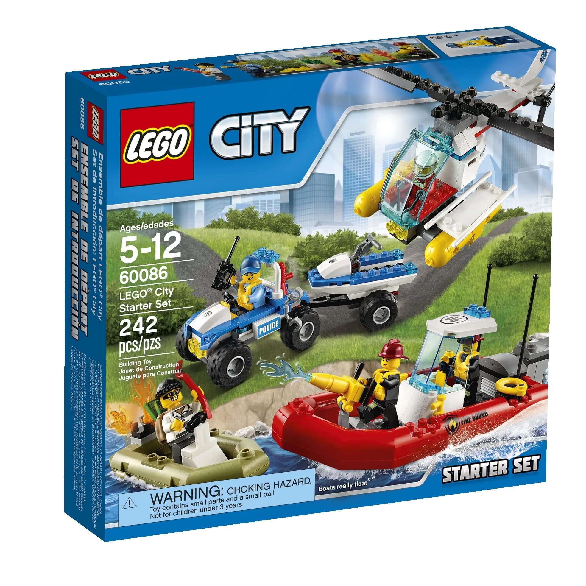 LEGO City Town Starter Set | Building Blocks for Kids 3-12 | 242 Pieces — Multicolor